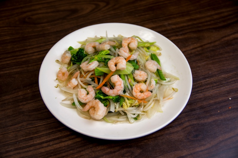 n07. shrimp chow mein 虾炒面